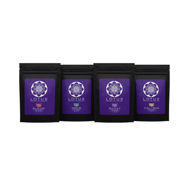Lotus Nutrients 4-Part Intro Pack (Includes Grow, Bloom, Boost, and Cal/Mag)
