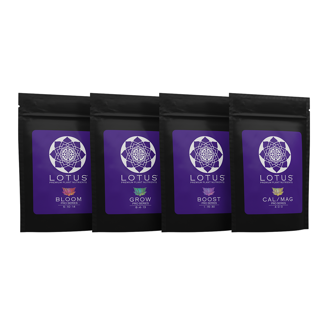 Lotus Nutrients 4-Part Intro Pack (Includes Grow, Bloom, Boost, and Cal/Mag)