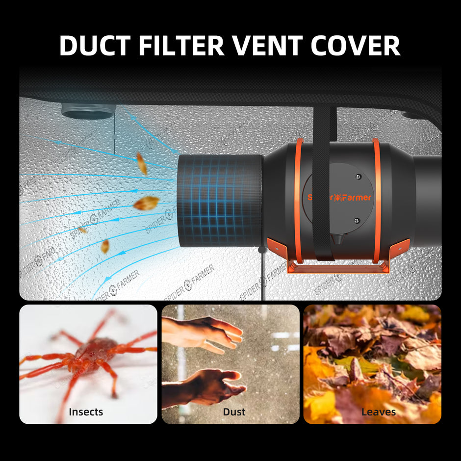 2024 Spider Farmer® 3’x3′X6′ Complete Grow Tent Kit丨G3000 Full Spectrum LED Grow Light丨6” Clip Fan丨4” Ventilation System with Speed Controller