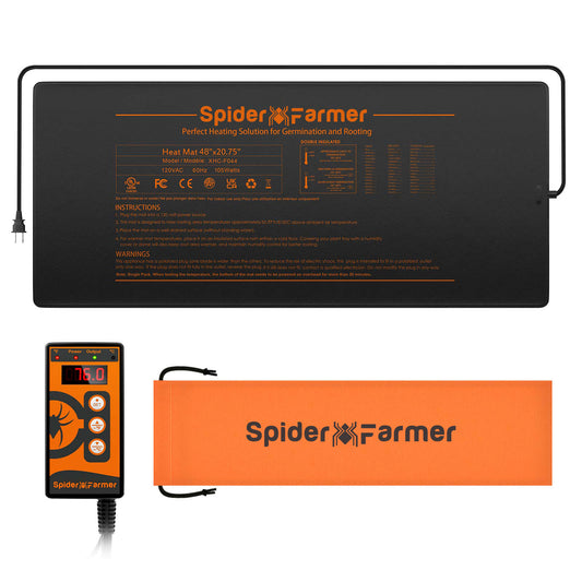 Spider Farmer® 48”X20.75” Seedling Heat Mat and Digital Thermostat for Germination