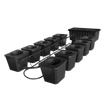 10-Site Bubble Flow Buckets Hydroponic Grow System
