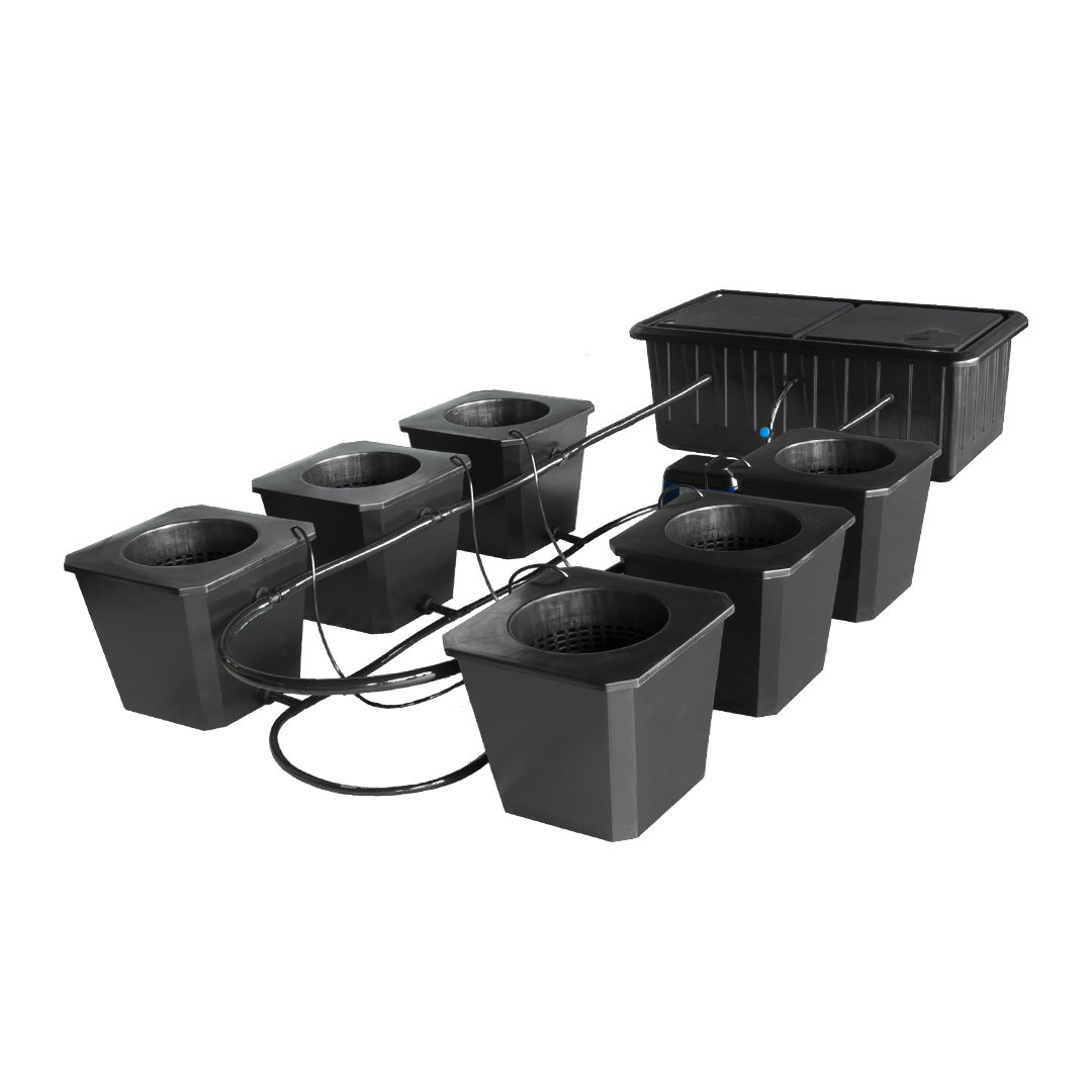 6-Site Bubble Flow Buckets Hydroponic Grow System