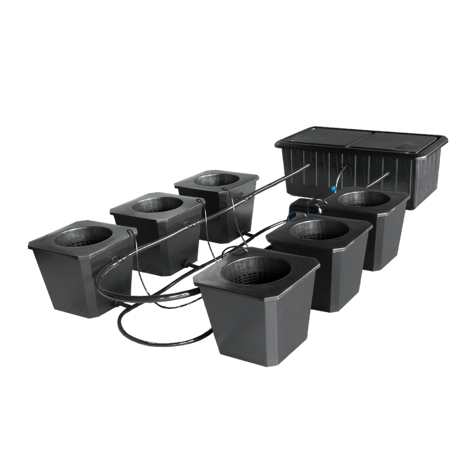 6-Site Bubble Flow Buckets Hydroponic Grow System