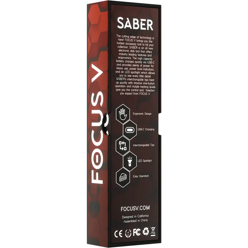 Focus V Saber Electronic Dab Tool - Bordeaus