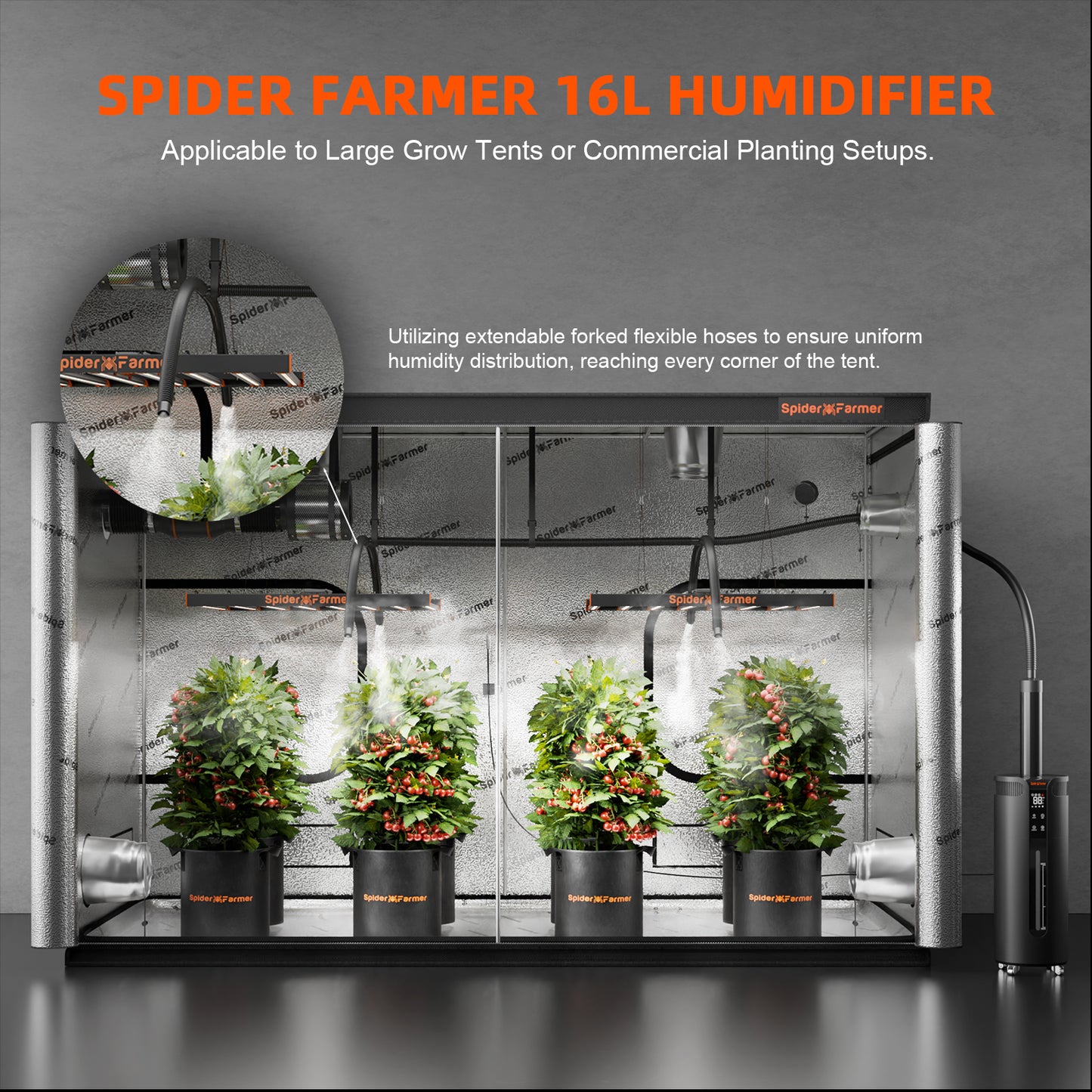 Spider Farmer® 16L Cool Mist Humidifier for Plants