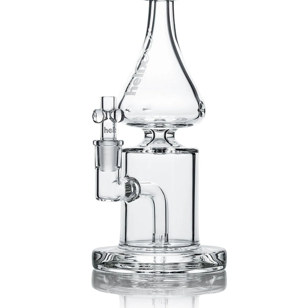 HELIX™ CLEAR STRAIGHT BASE W/ FIXED DOWNSTEM WATER PIPE